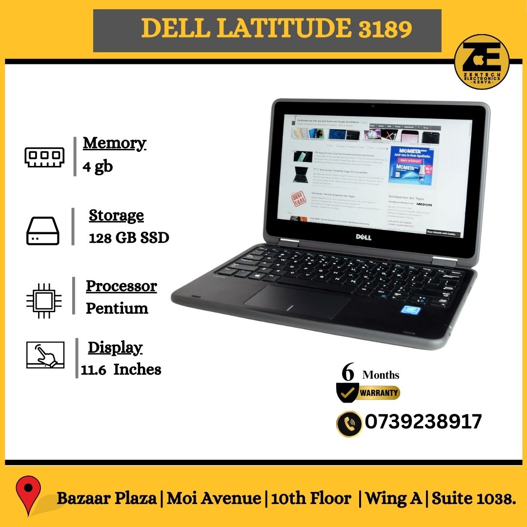 Dell Latitude 3189 convertible 2-in-1 laptop front view